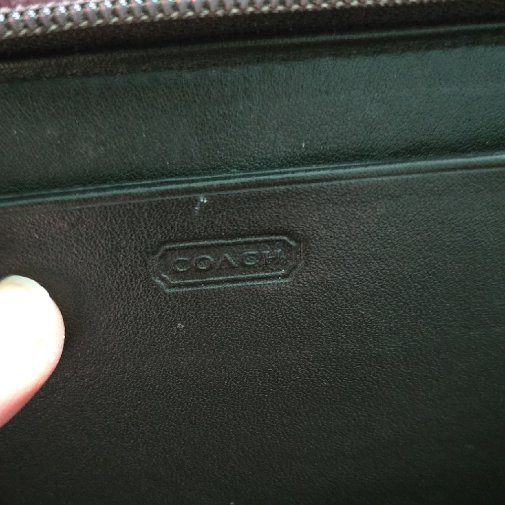 Coach Signature Brown Zip Wallet - Picture 10 of 10